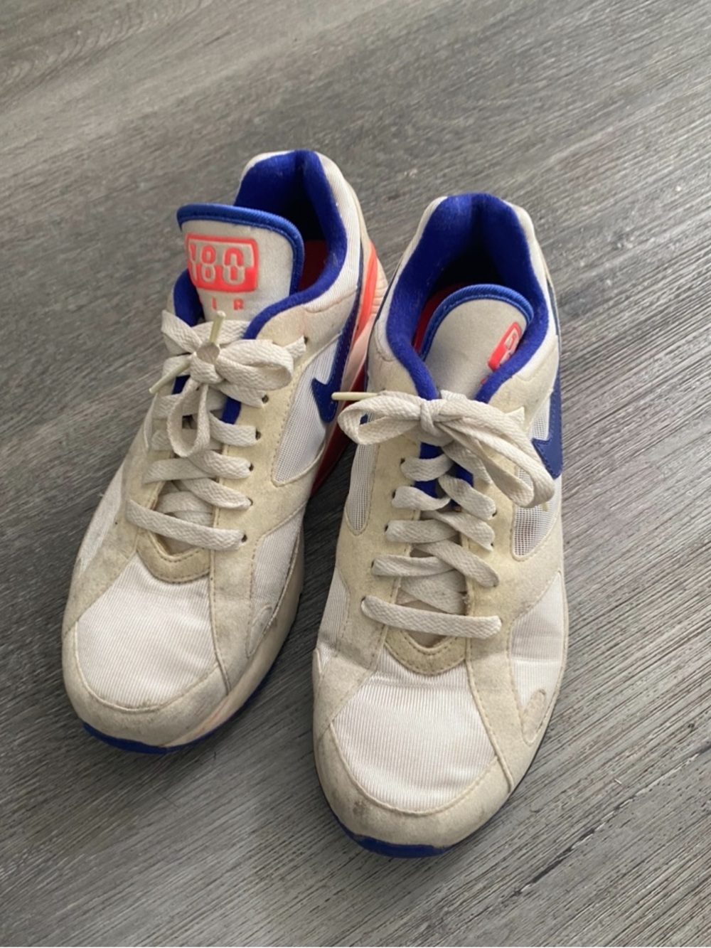 Women’s Nike Air Running Sneakers - White with Blue Accents